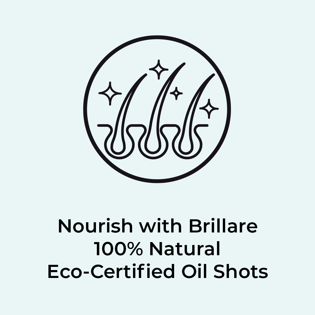 Simple Steps to Nourish Your Scalp with Brillare 100% Natural Eco Certified Oil shots