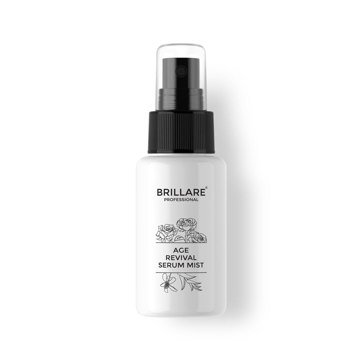 Front view of Brillare Professional Age Revival Serum Mist against white background.