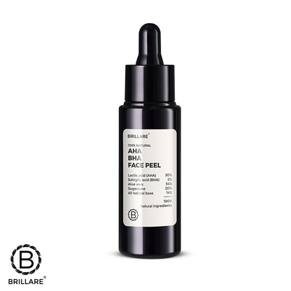 Brillare AHA BHA Face Peel with Brillare Logo