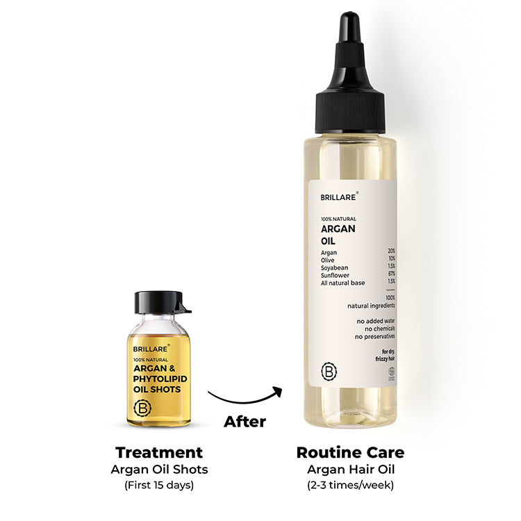 Brillare Argan Oil can be used as maintenance oil after Argan &amp; Phytolipid Oil Shots.