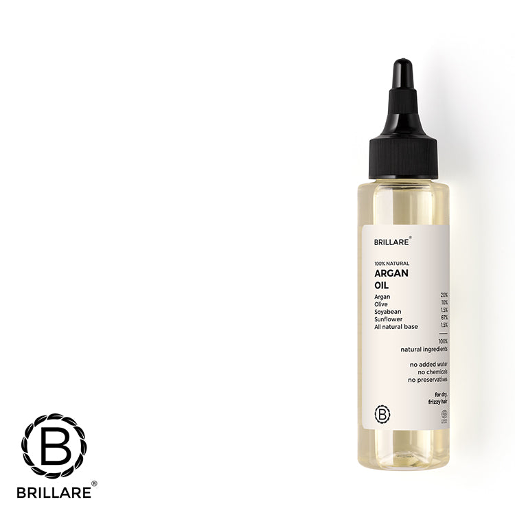 Brillare Argan Oil with Brillare logo against white background.