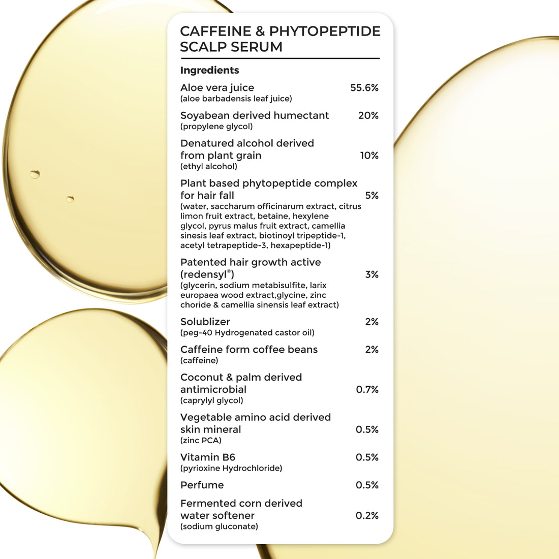 complete ingredient list of Brillare Caffeine &amp; Phytopeptide Scalp Serum