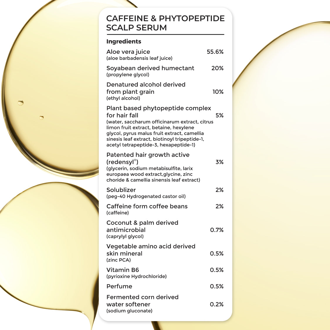 complete ingredient list of Brillare Caffeine &amp; Phytopeptide Scalp Serum