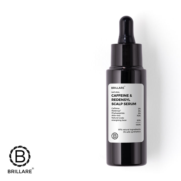 Brillare Caffeine &amp; Redensyl Scalp Serum with Brillare logo