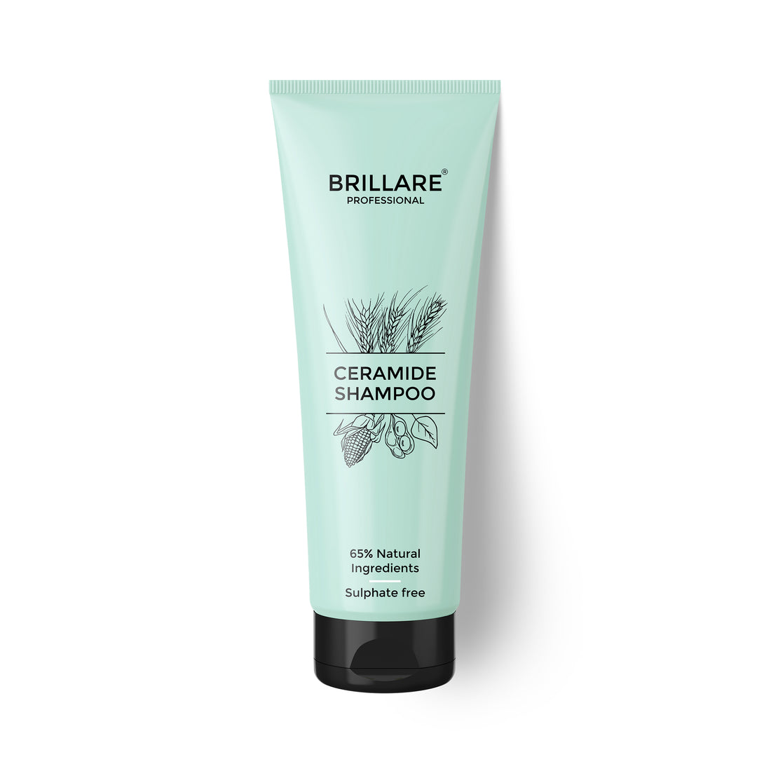 Brillare Professional Ceramide Shampoo with 65% natural ingredients. 