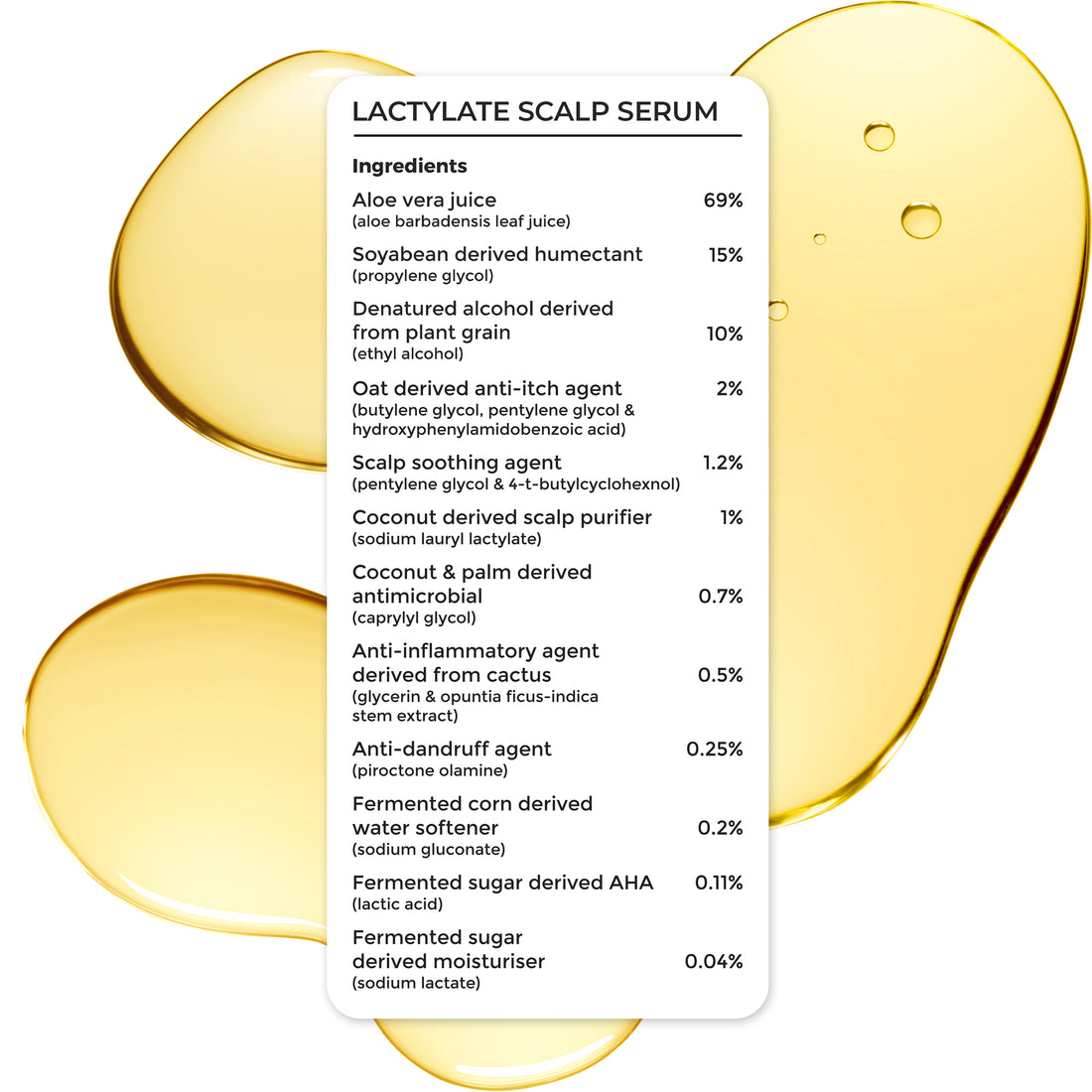 complete ingredient list of Brillare Lactylate Scalp Serum