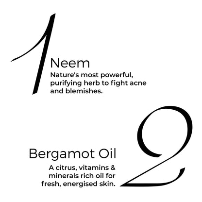 key active of Brillare Neem Powder Face wash mentioned in text include: Neem and Bergamot Oil.