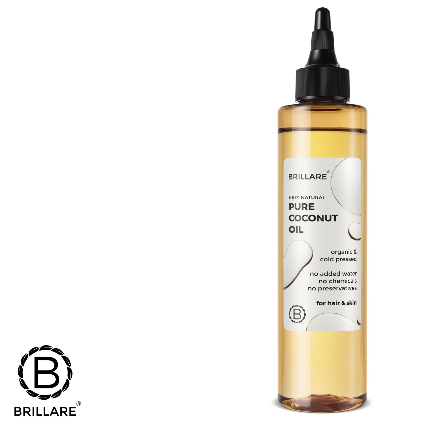 Brillare Pure Coconut Oil with Brillare logo.