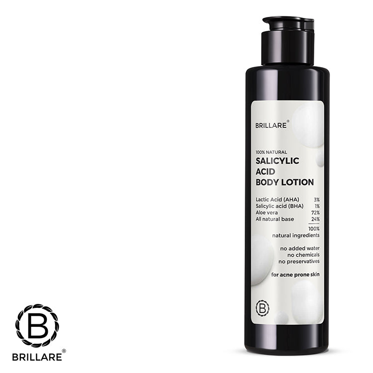 Brillare Salicylic &amp; Lactic Acid body lotion with Brillare logo. 