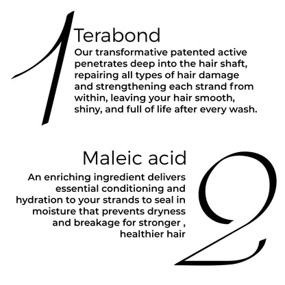 Brillare Terabond Shampoo key actives mentioned in Text include: Terabond and Maleic acid