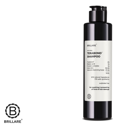 Brillare Terabond Shampoo Bottle with the brillare logo.