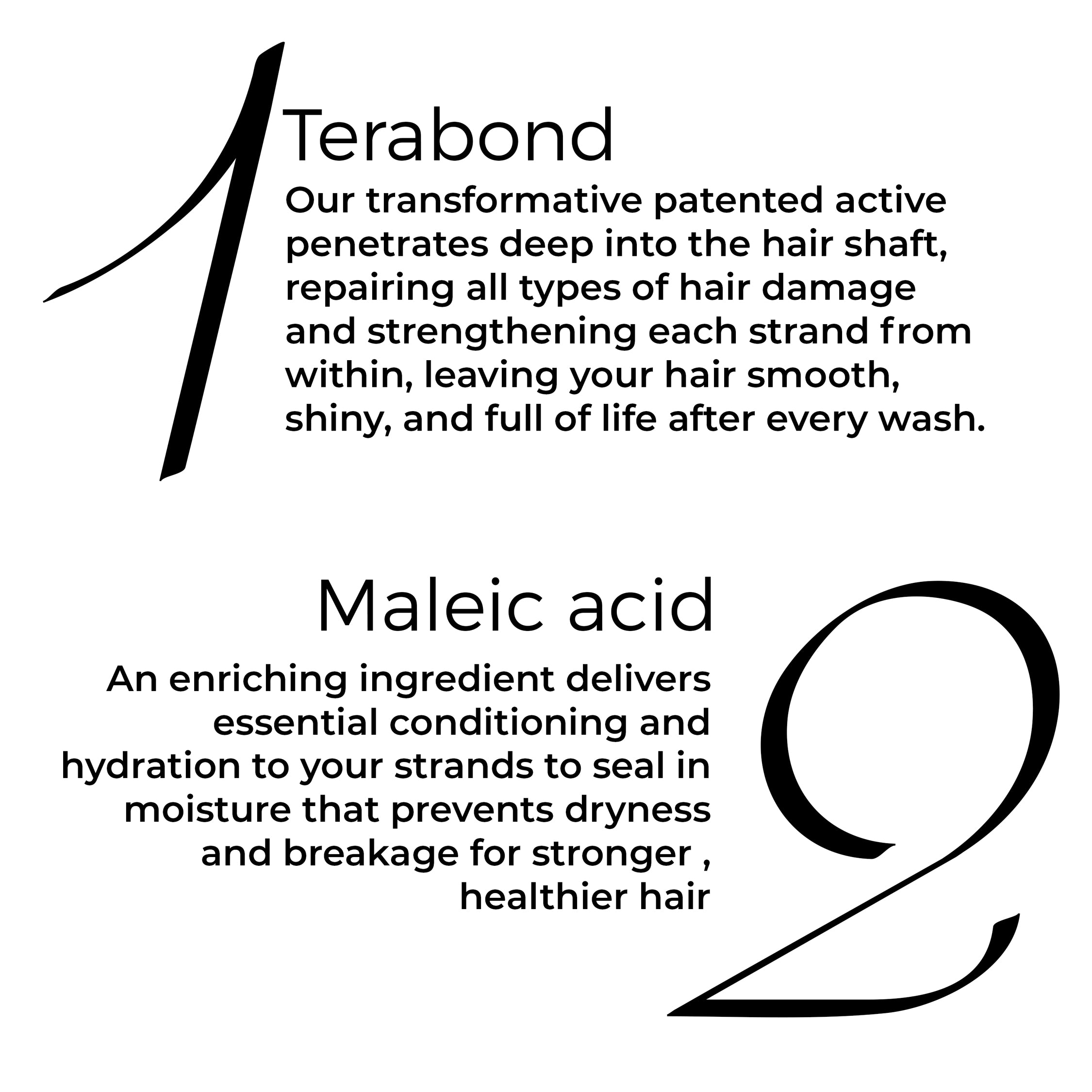 Brillare Terabond Shampoo key actives mentioned in Text include: Terabond and Maleic acid