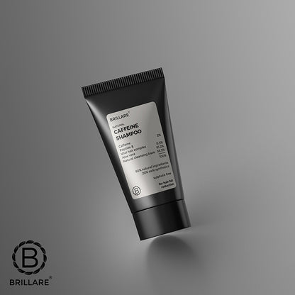 Brillare Mini Caffeine Shampoo with the brillare logo.