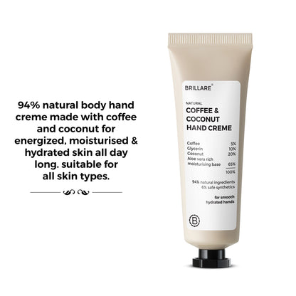 Coffee &amp; Coconut Hand Creme for Energized &amp; Moisturised Skin