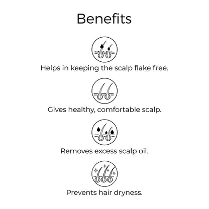 Benefits mentioned in text of Brillare Tea Tree Oil, Dandruff Control Shampoo &amp; Dandruff Control Conditioner: helps in keeping the scalp flake free, gives healthy, comfortable scalp, removes excess scalp oil, prevents hair dryness