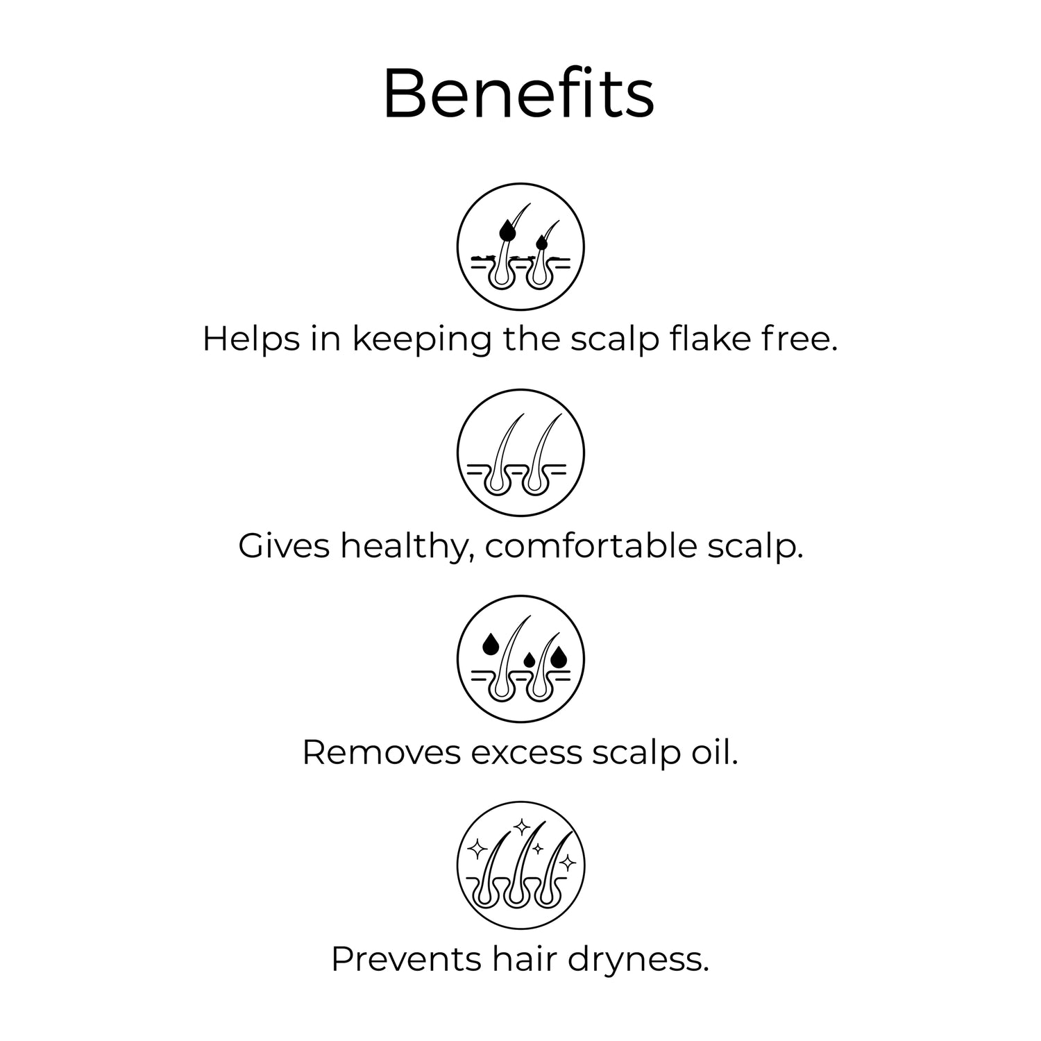 Benefits mentioned in text of Brillare Tea Tree Oil, Dandruff Control Shampoo &amp; Dandruff Control Conditioner: helps in keeping the scalp flake free, gives healthy, comfortable scalp, removes excess scalp oil, prevents hair dryness