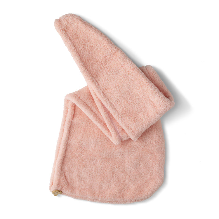 front view of Hair Wrap Towel against white background. 