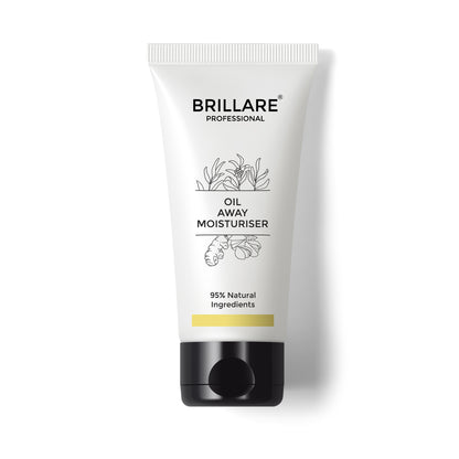 Front view of Brillare Professional Oil Away Moisturiser against white background.