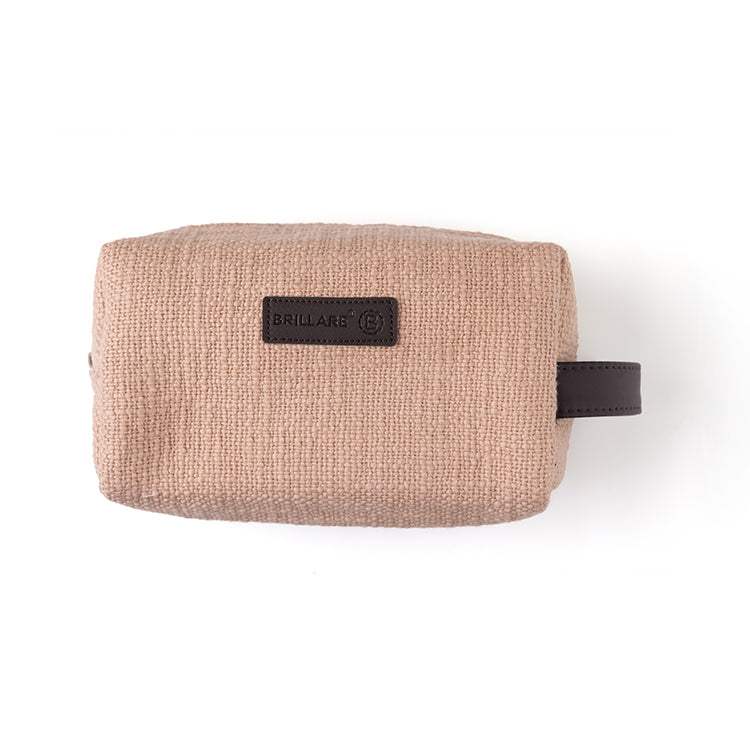 front view of Pink Pouch against white background.